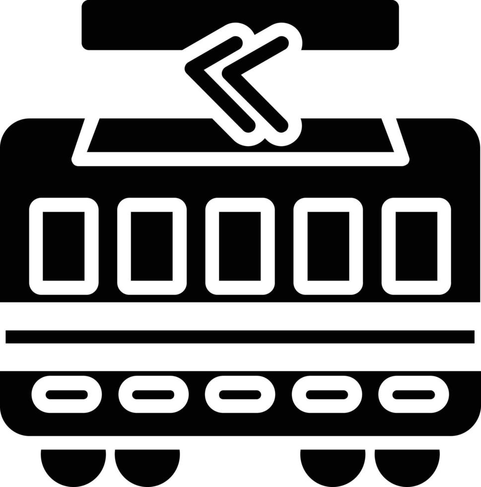tram glyph icoon vector
