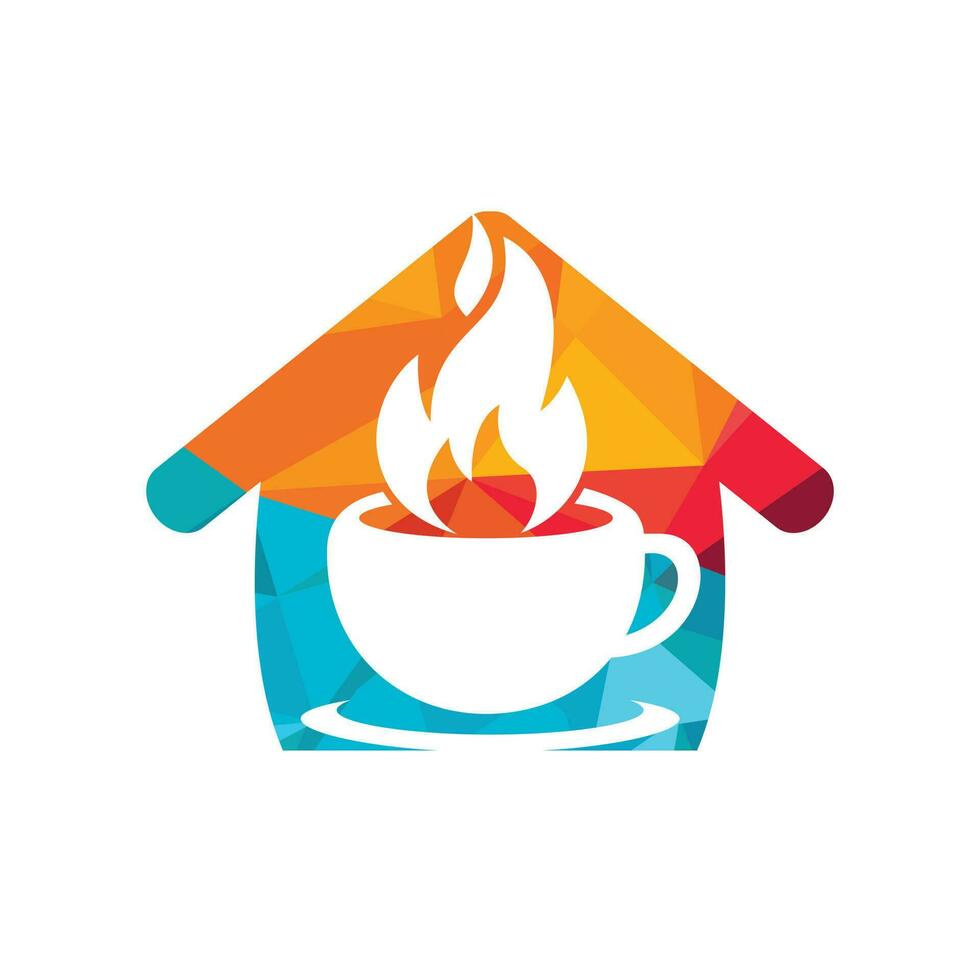 heet koffie vector logo ontwerp sjabloon.