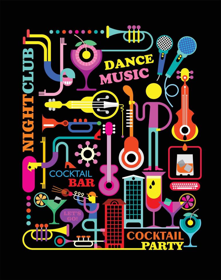 cocktail party vectorillustratie vector