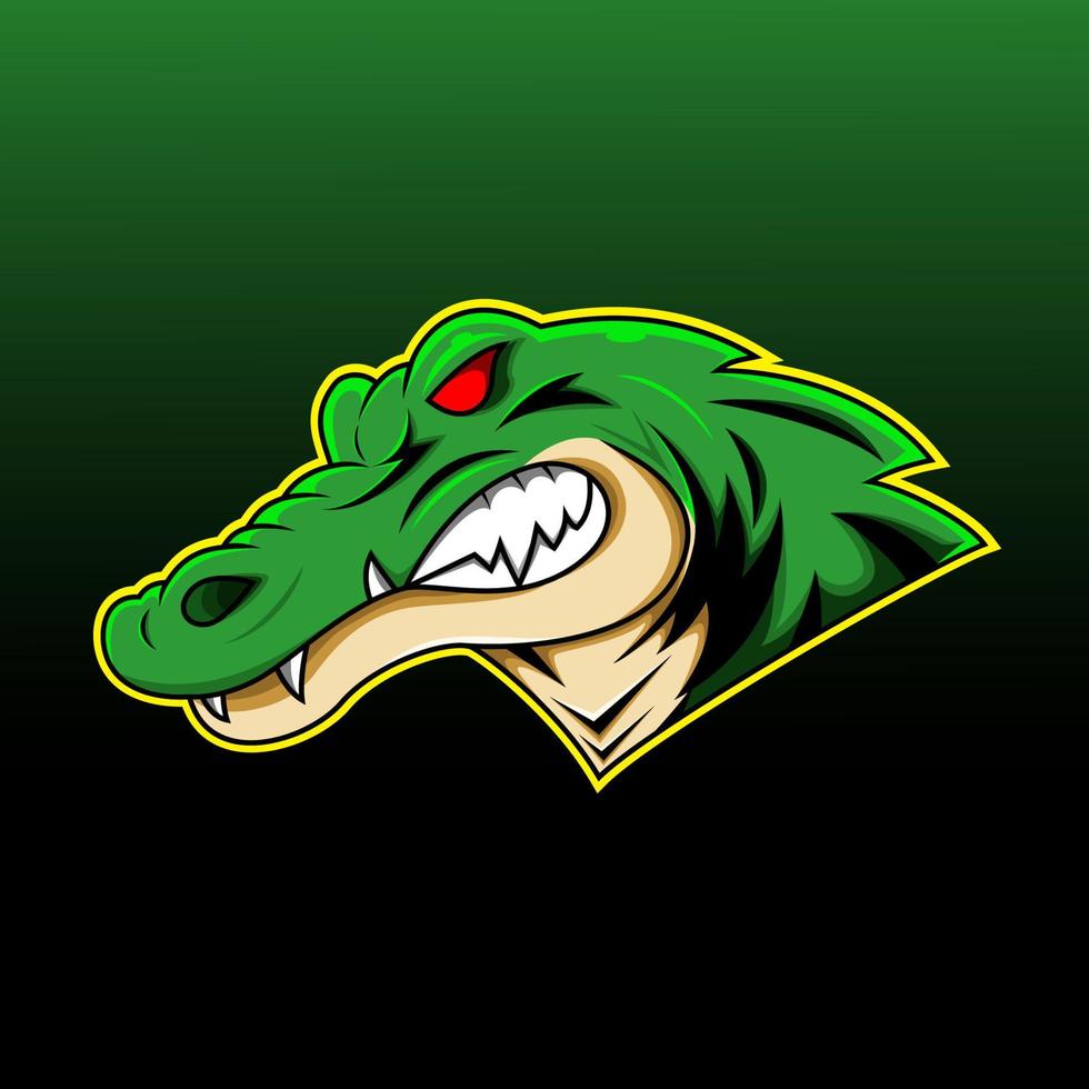 alligator sport mascotte logo ontwerp vector