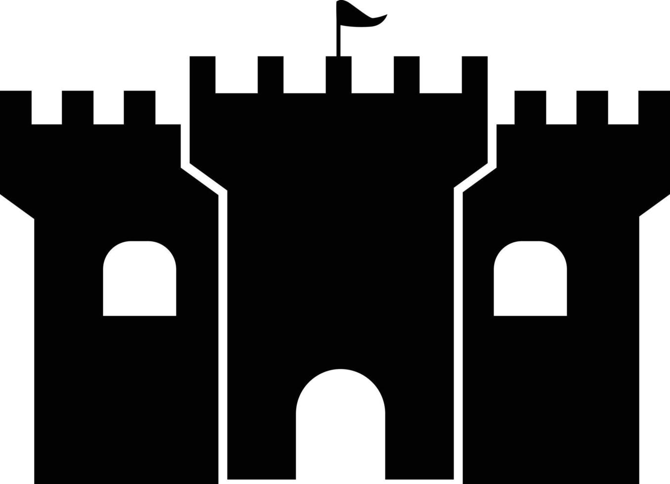 kasteel toren icoon Aan wit achtergrond. kasteel logo. vlak stijl. vector