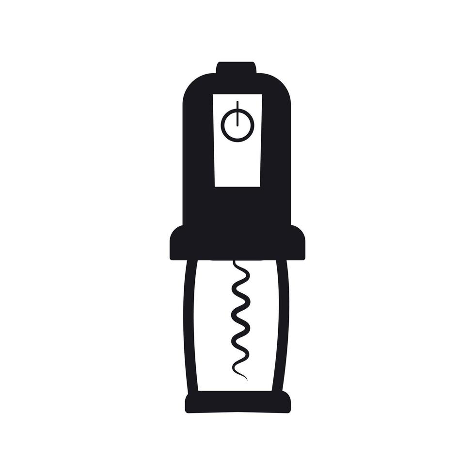 elektrisch kurketrekker. huishouden keuken toestel voor opening flessen van wijn, Champagne, kwaliteit groente olie, azijn. vector illustratie, pictogrammen geïsoleerd