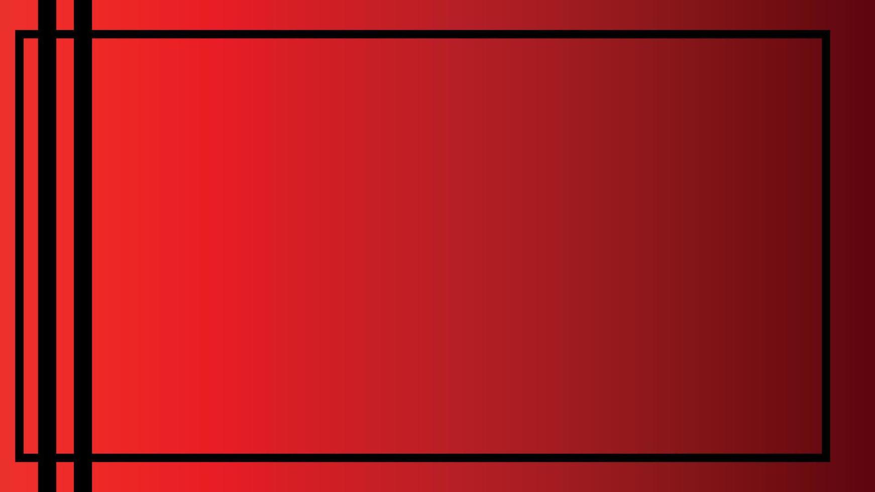 abstract rood helling achtergrond met zwart kader vector