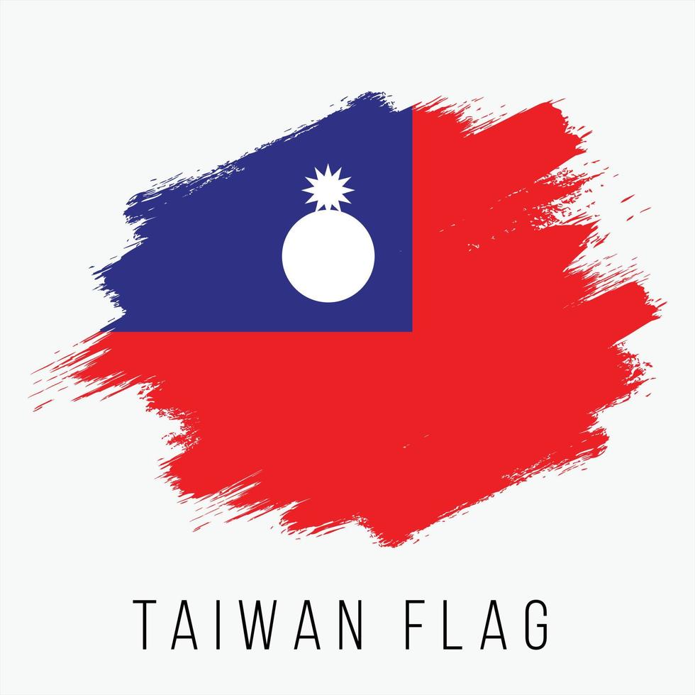 grunge Taiwan vector vlag