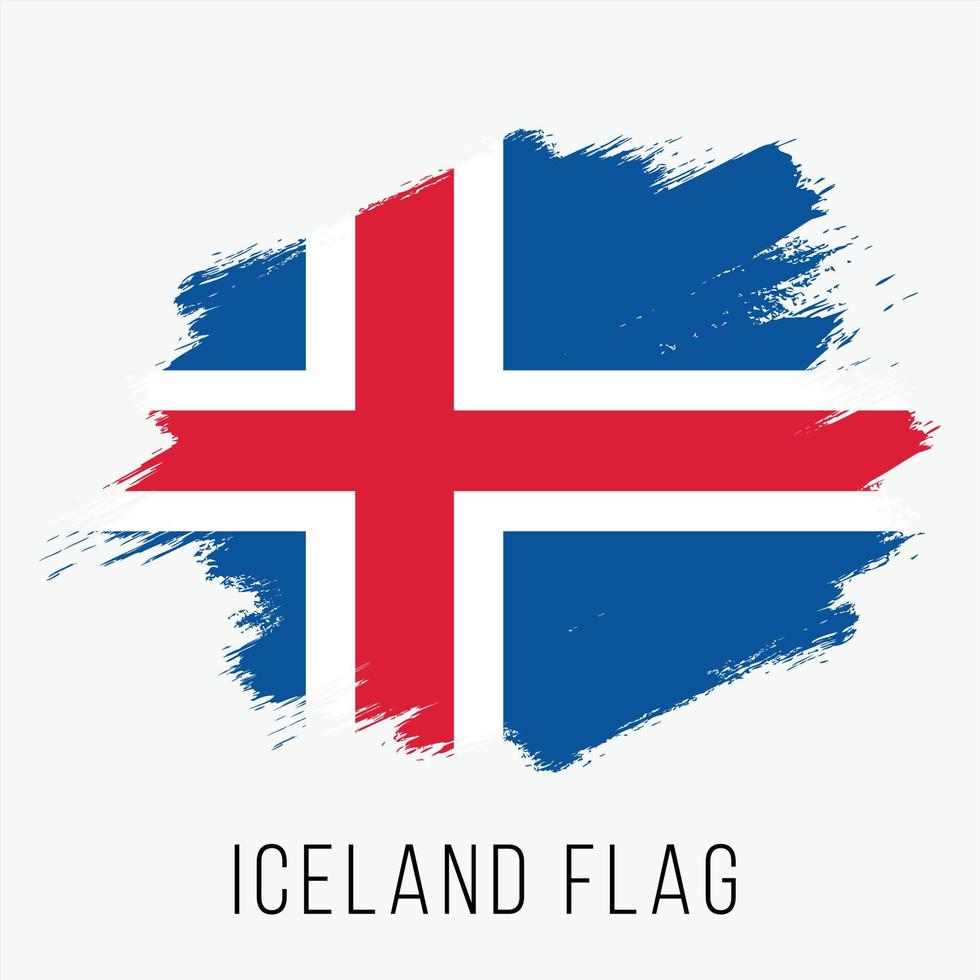 grunge IJsland vector vlag