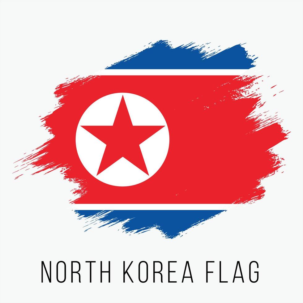 grunge noorden Korea vector vlag