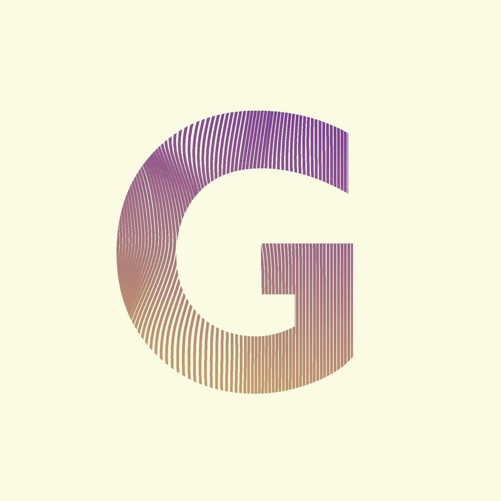 alfabet g in maas ontwerp premie vector illustratie