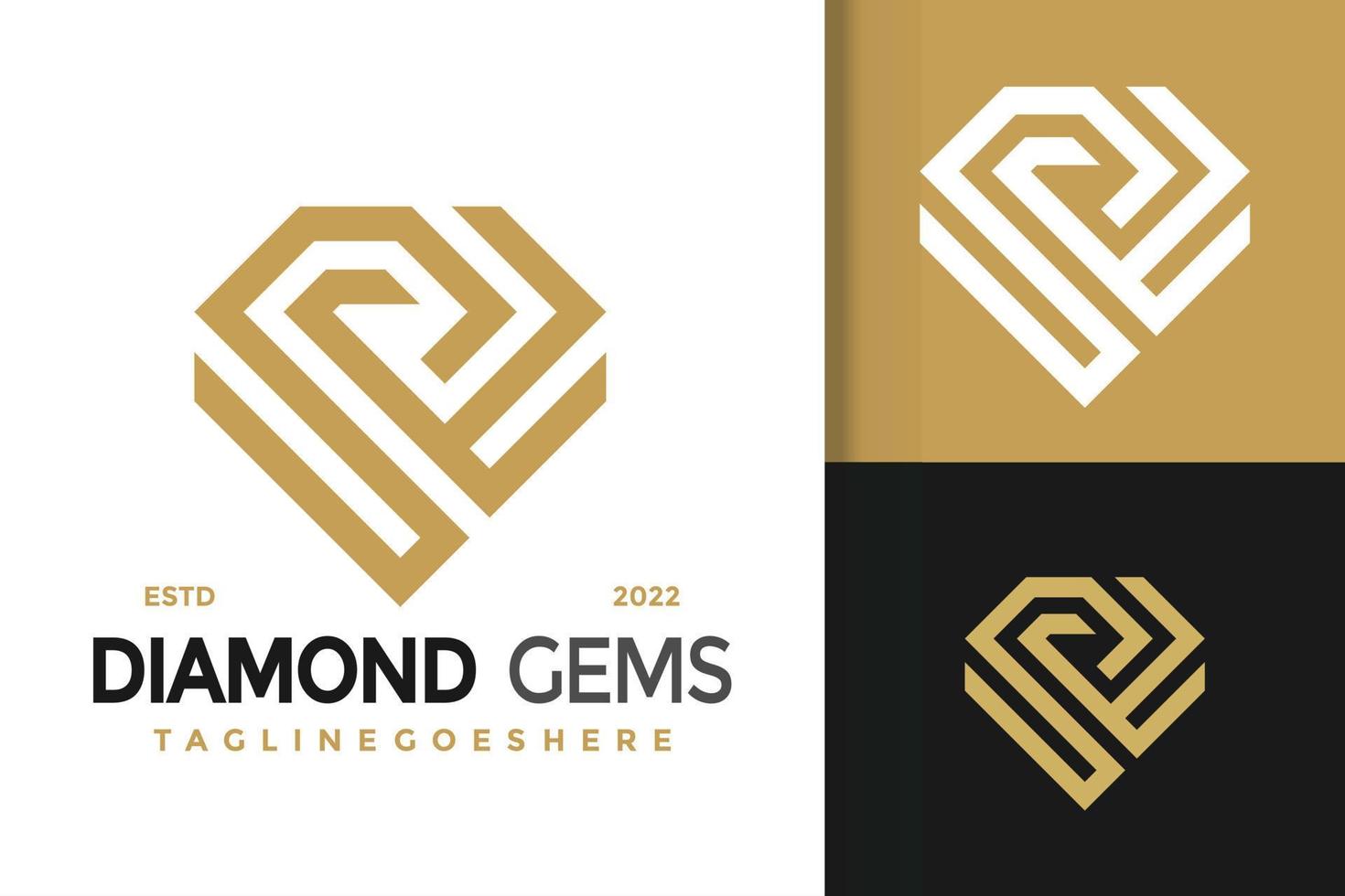 abstract luxe diamant sieraden logo ontwerp, merk identiteit logos vector, modern logo, logo ontwerpen vector illustratie sjabloon