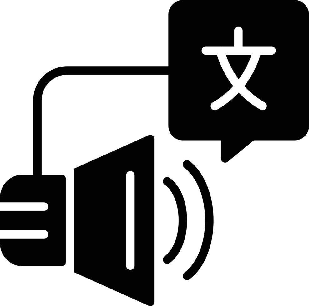 luidspreker glyph-pictogram vector