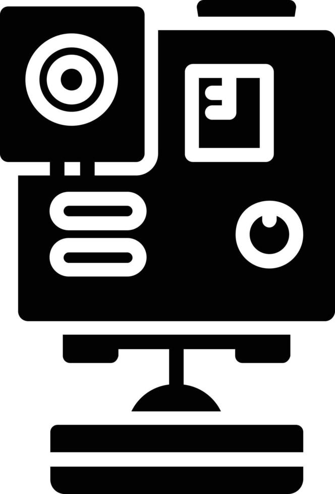 video camera gopro glyph icoon vector