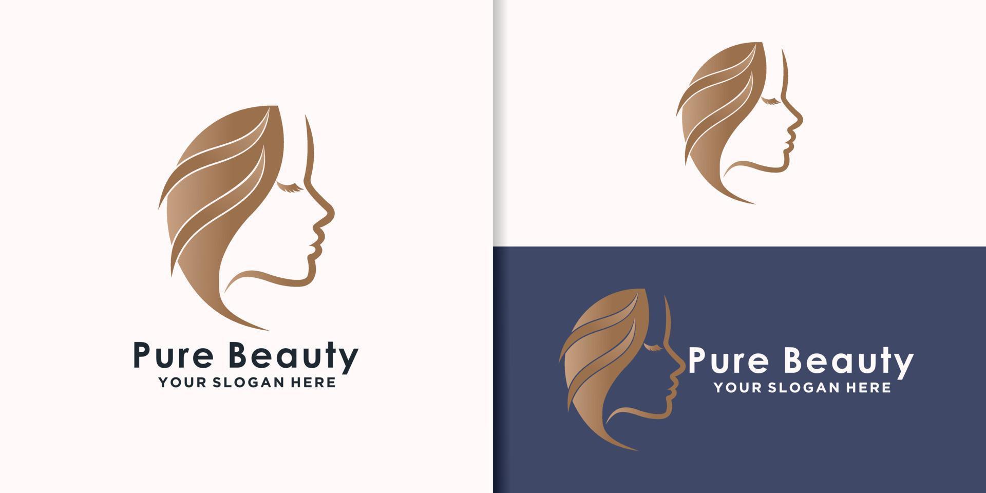 schoonheid logo branding sjabloon met creatief concept vector