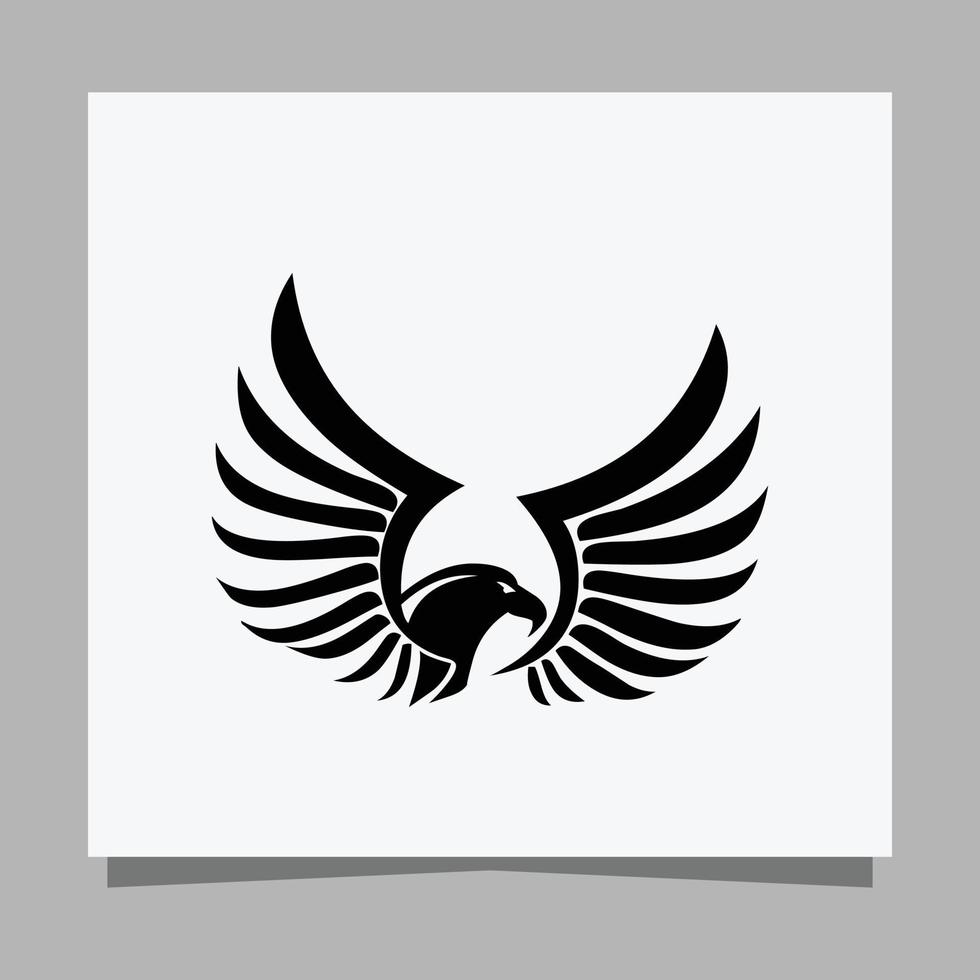 vector illustratie van een zwart adelaar Aan wit papier welke is perfect voor logo's, bedrijf kaarten, emblemen en pictogrammen.