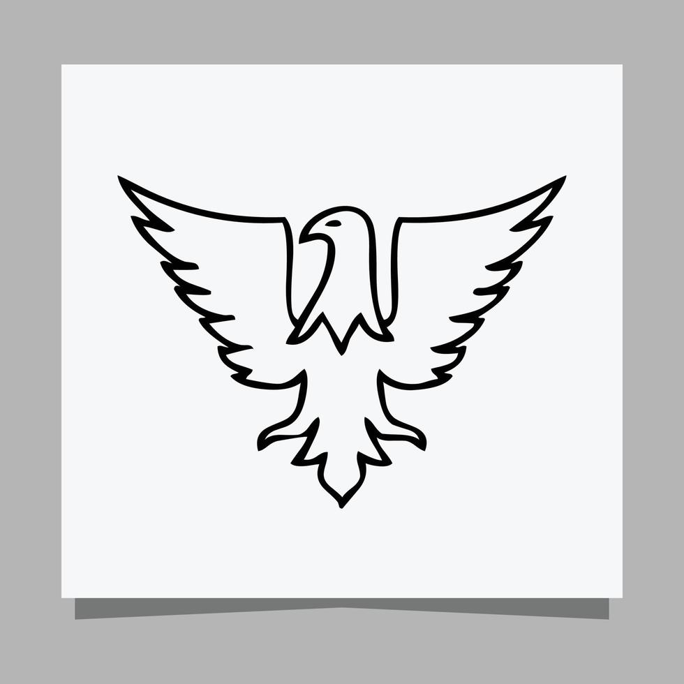 vector zwart adelaar Aan wit papier is perfect voor logo's, illustraties, spandoeken, flyers, achtergronden