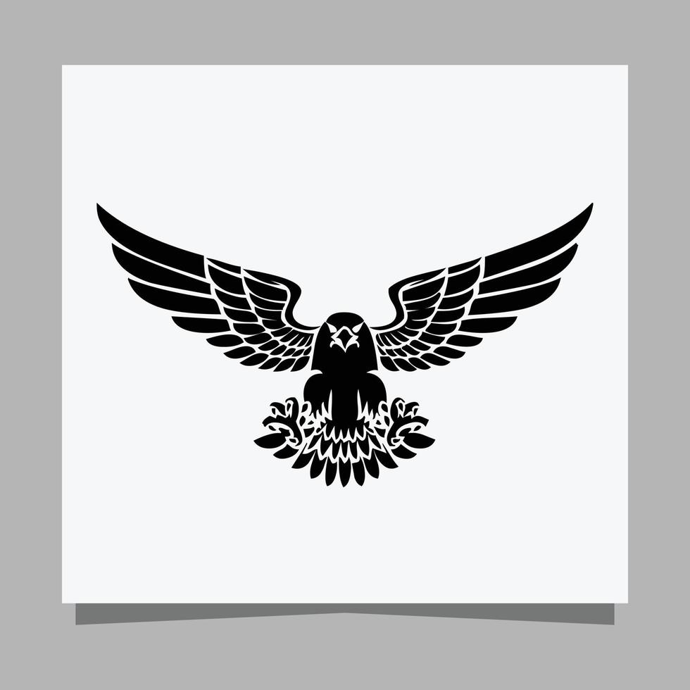 vector zwart adelaar Aan wit papier is perfect voor logo's, illustraties, spandoeken, flyers, achtergronden
