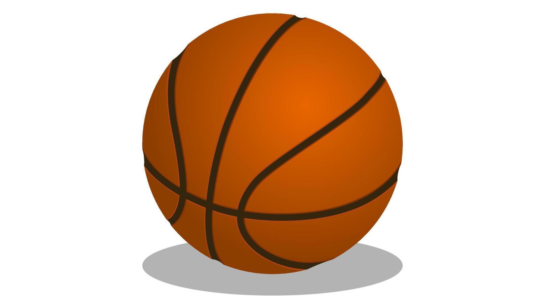 een oranje basketbal bal met kenmerkend strepen geïsoleerd Aan een wit achtergrond. vector