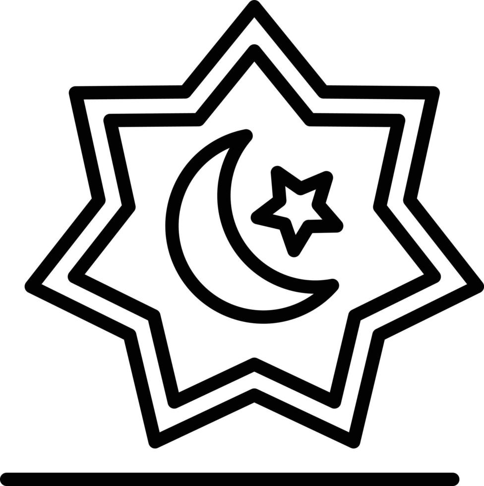 Ramadan lijn icoon vector