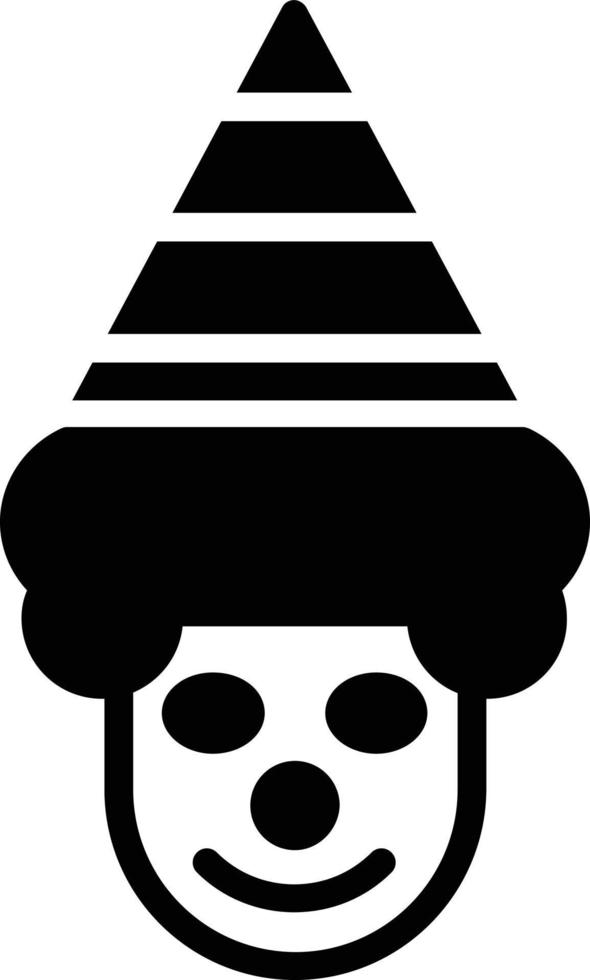 clown glyph-pictogram vector