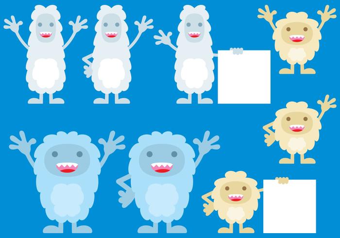 Leuke Yeti Monsters vector