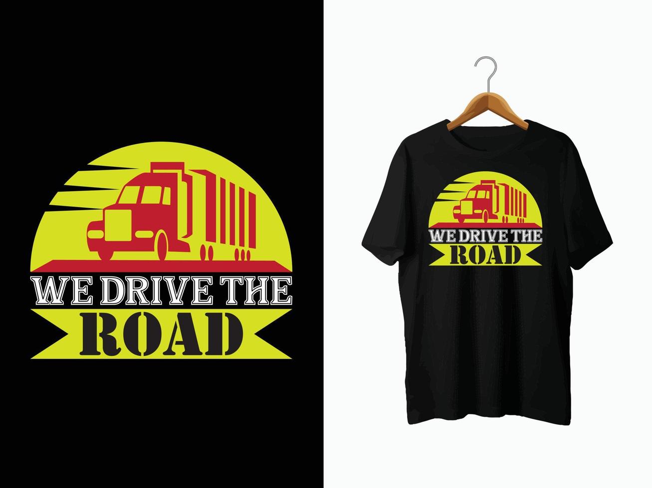 vrachtauto t-shirt ontwerp vector