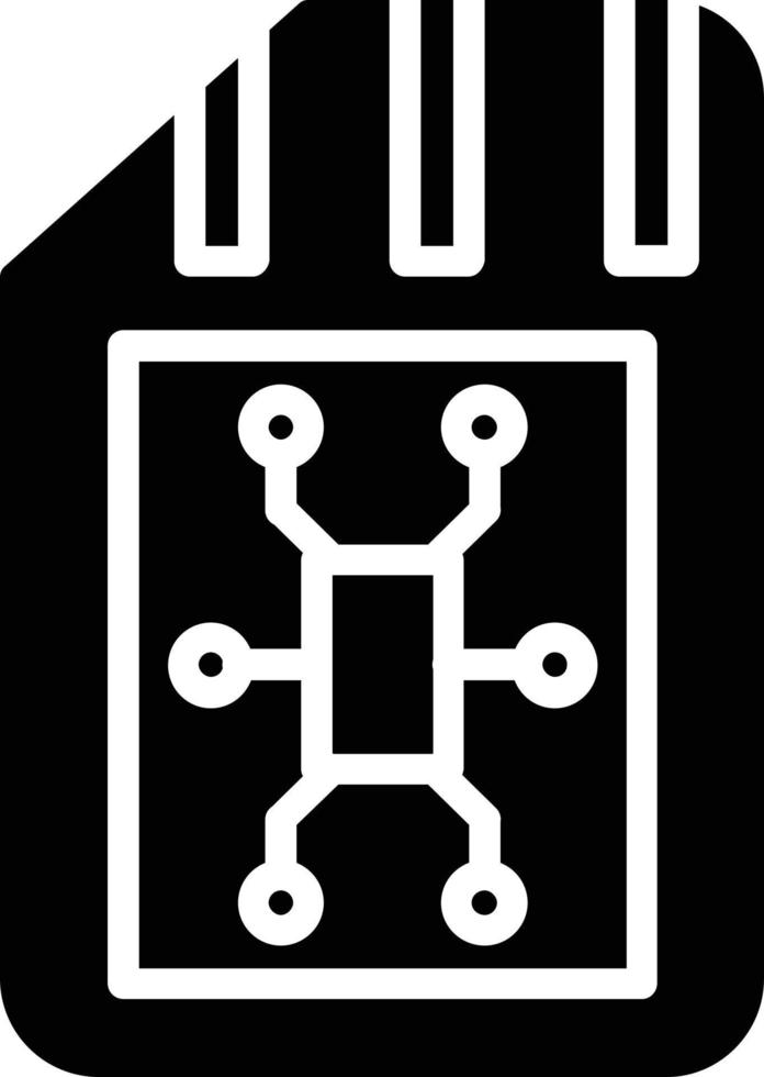 glyph-pictogram geheugenkaart vector