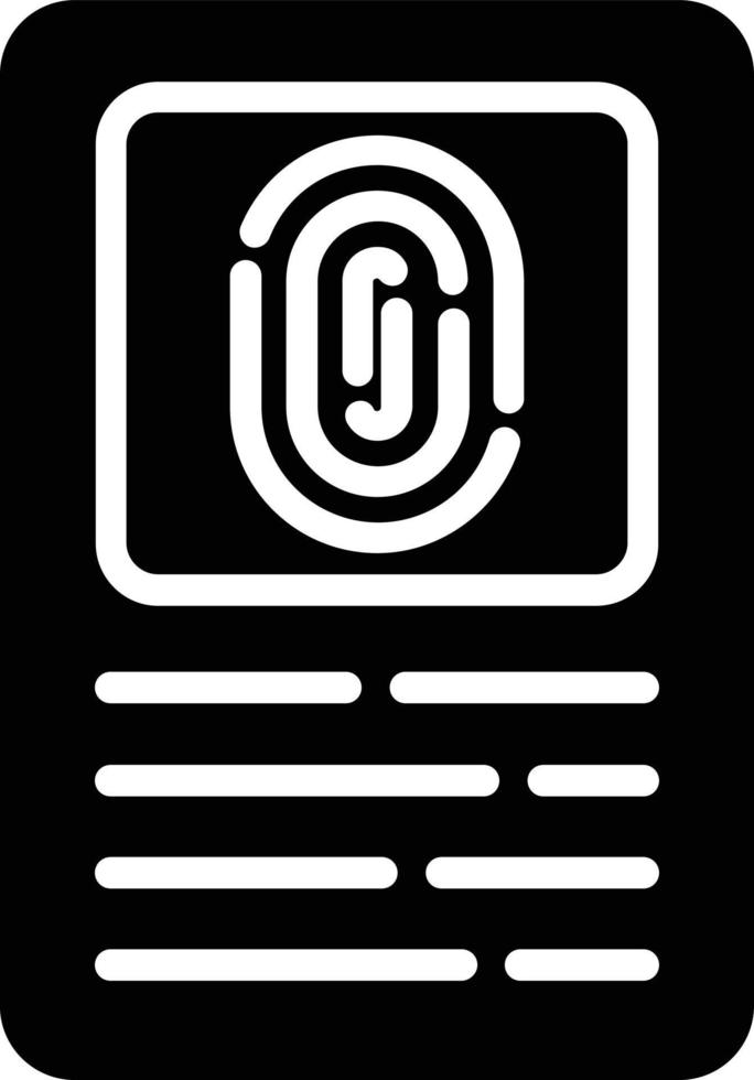 vingerafdruk glyph-pictogram vector