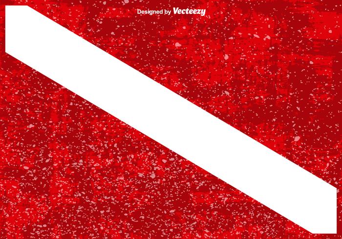 Duikvlag Met Grunge Overlay Texturen vector