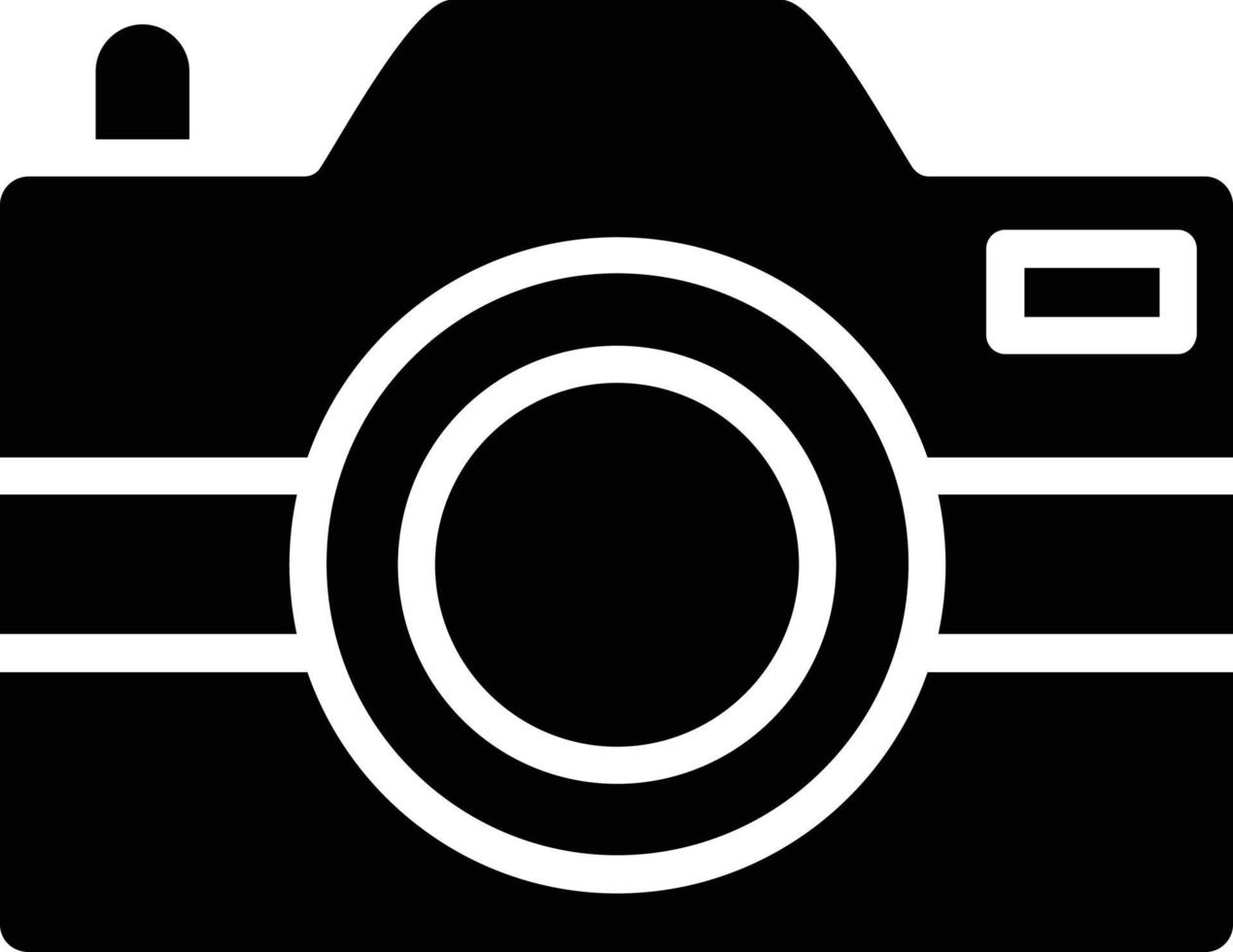 camera glyph-pictogram vector