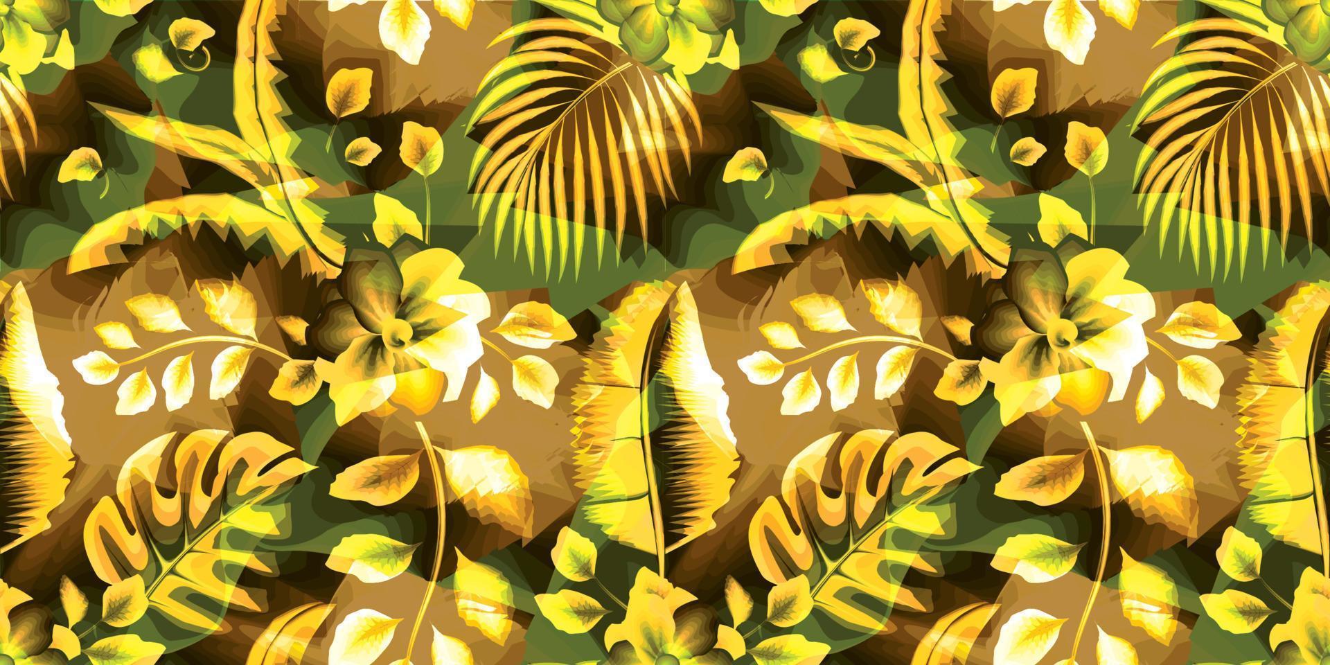 mooi abstract bloem achtergrond decoratief naadloos tropisch patroon. modieus prints textuur. kleurrijk elegant bloemen. bloemen achtergrond. exotisch tropen. zomer ontwerp. natuur behang vector