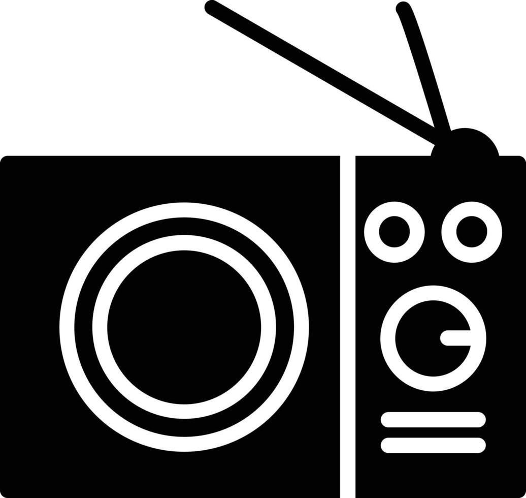 radio glyph-pictogram vector