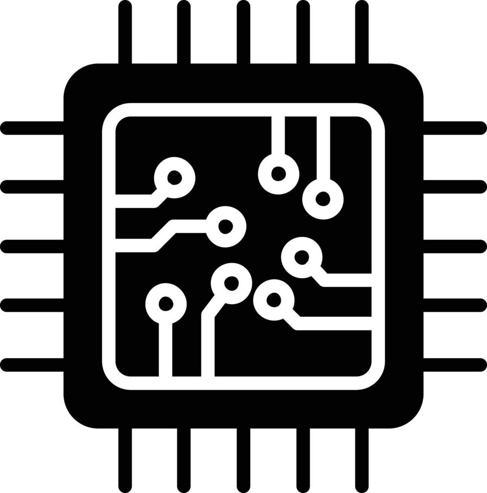 cpu glyph-pictogram vector