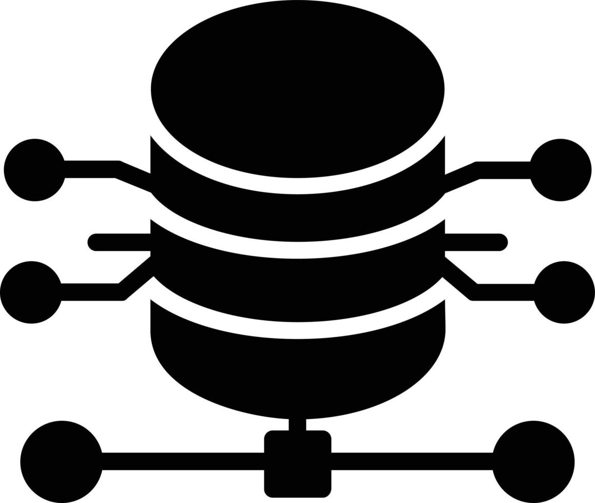 glyph-pictogram voor database vector