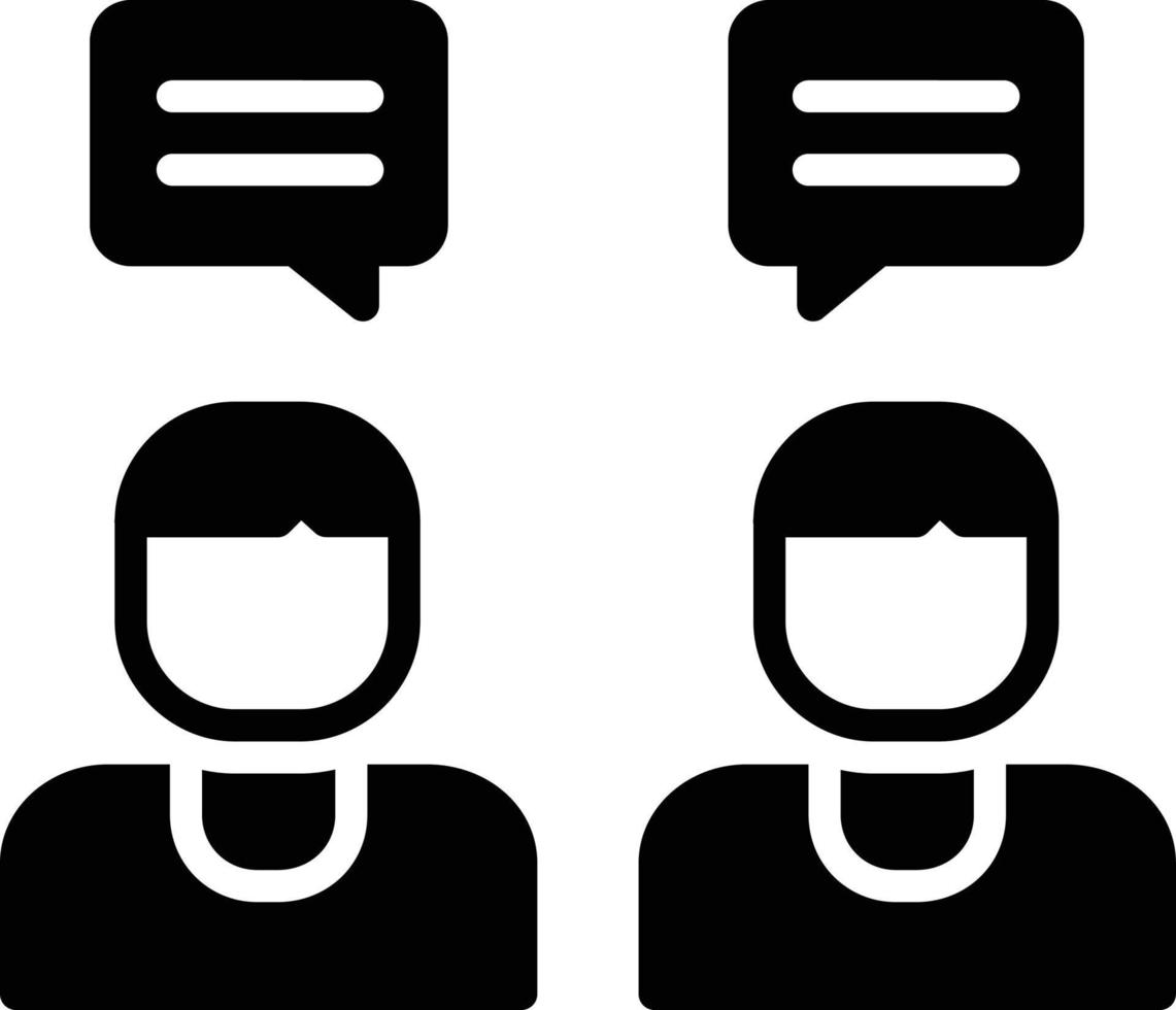 gesprek glyph-pictogram vector