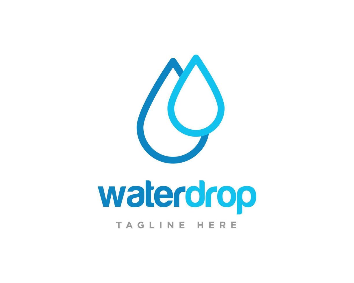 water laten vallen logo ontwerp vector sjabloon