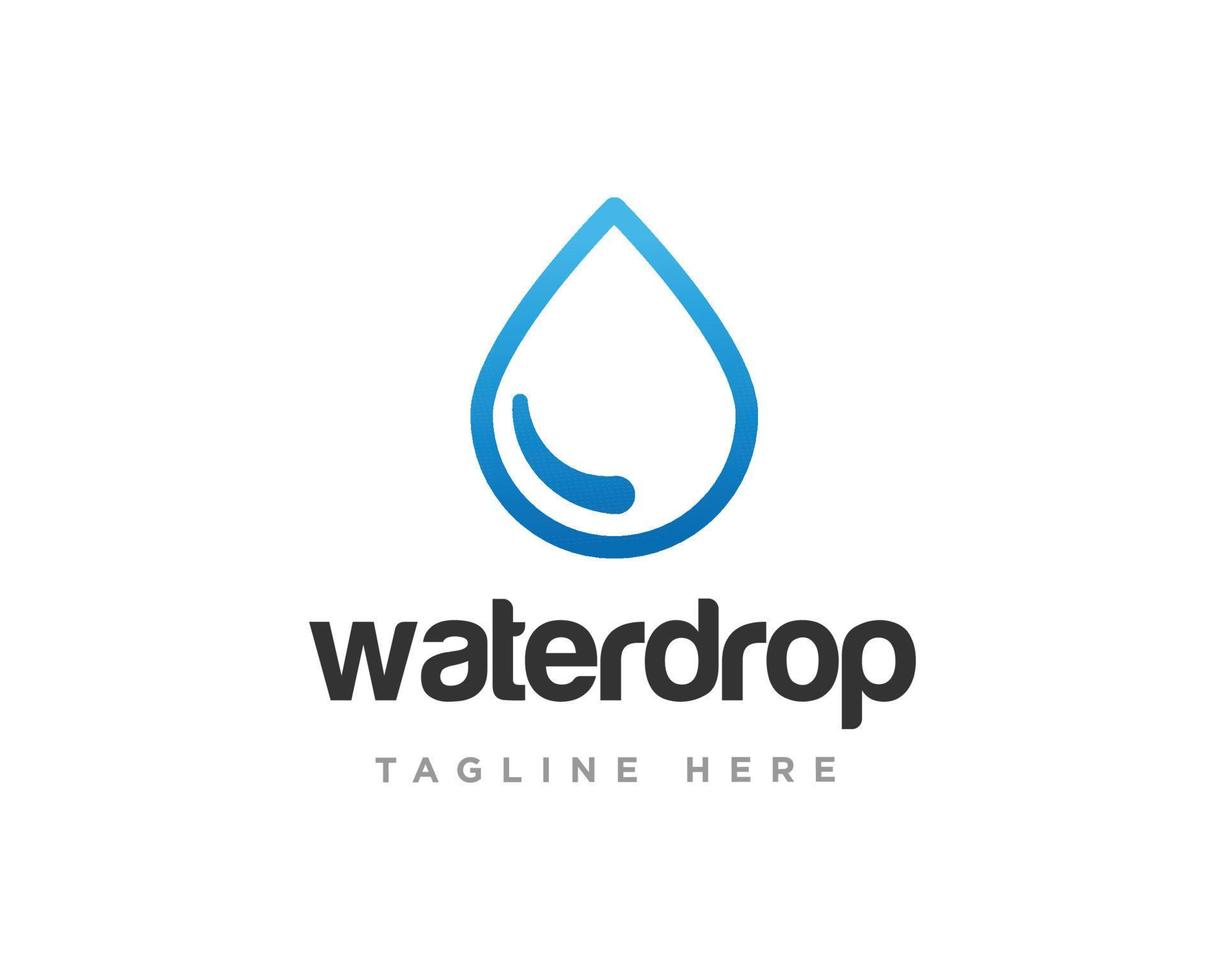 water laten vallen logo ontwerp vector sjabloon