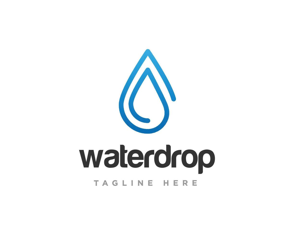 water laten vallen logo ontwerp vector sjabloon