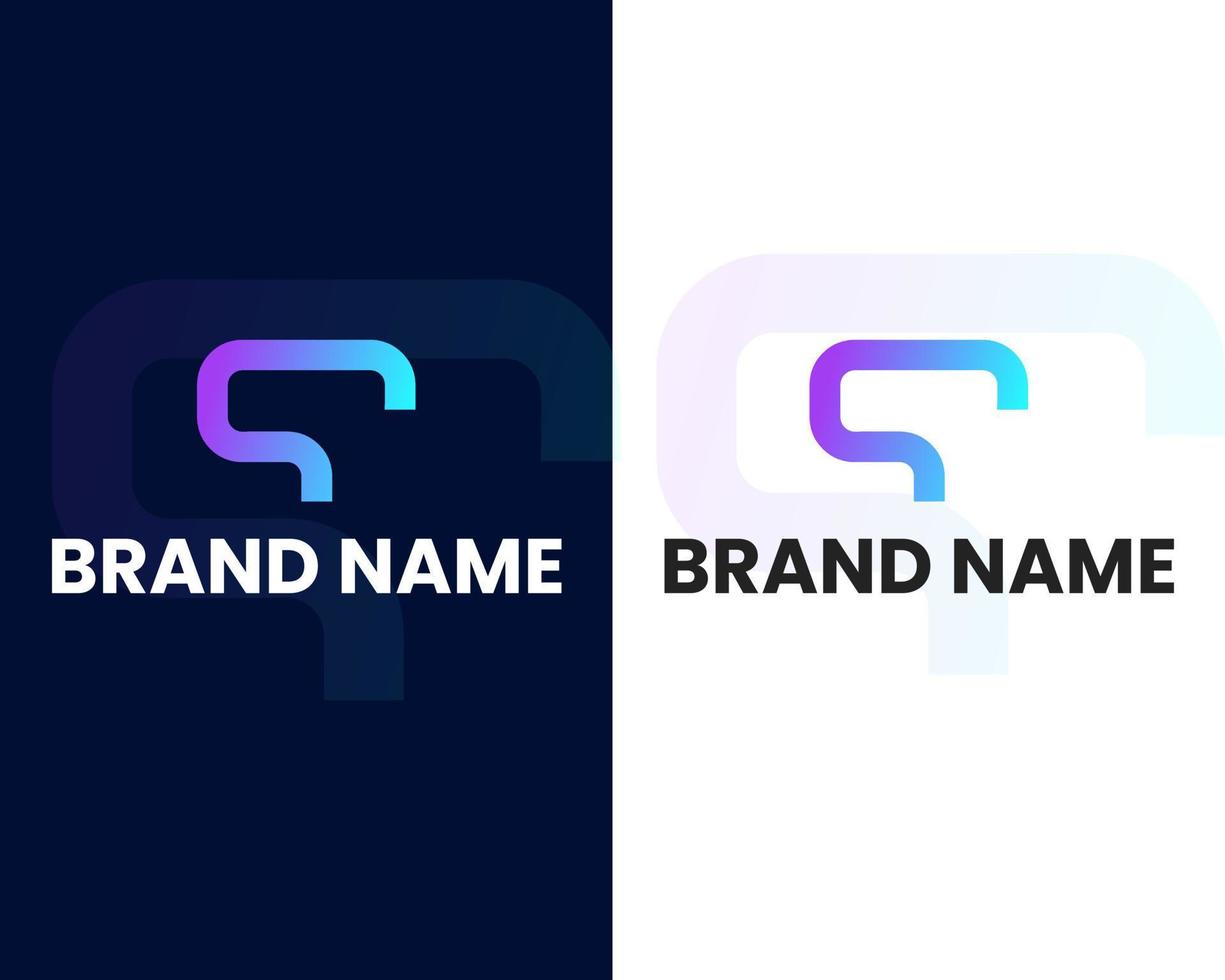 brief f en s Mark modern logo ontwerp sjabloon vector