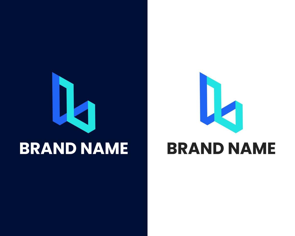 brief l en m Mark modern logo ontwerp sjabloon vector