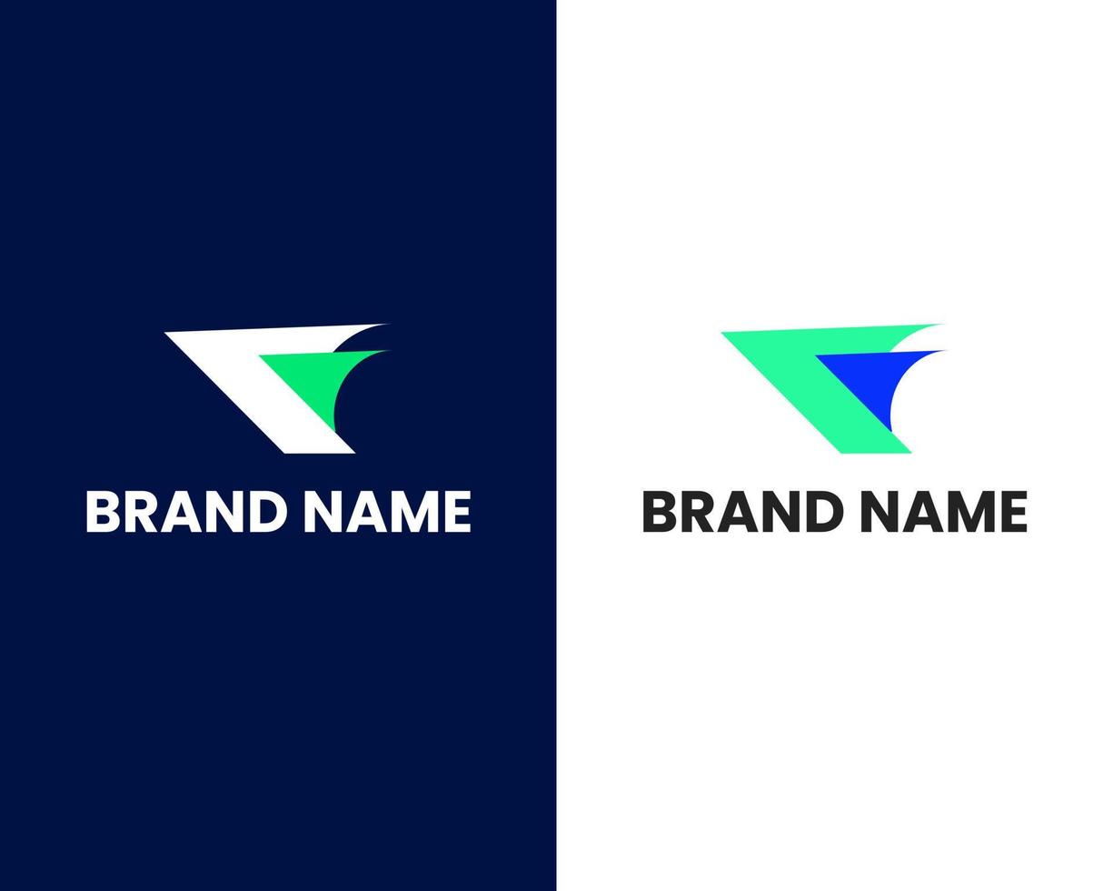 brief f Mark modern logo ontwerp sjabloon vector