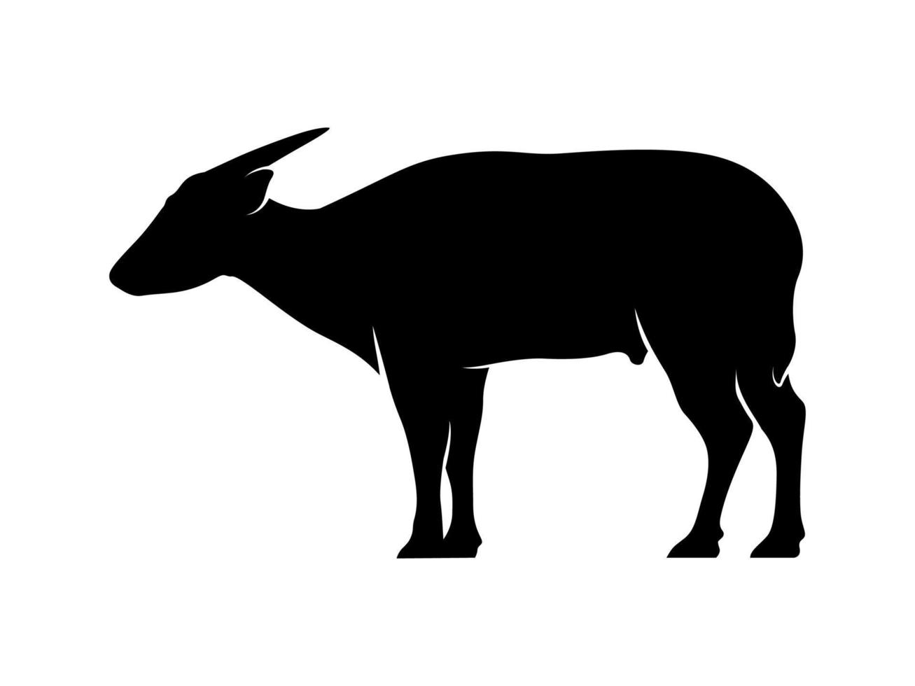 anoa dier vector silhouet