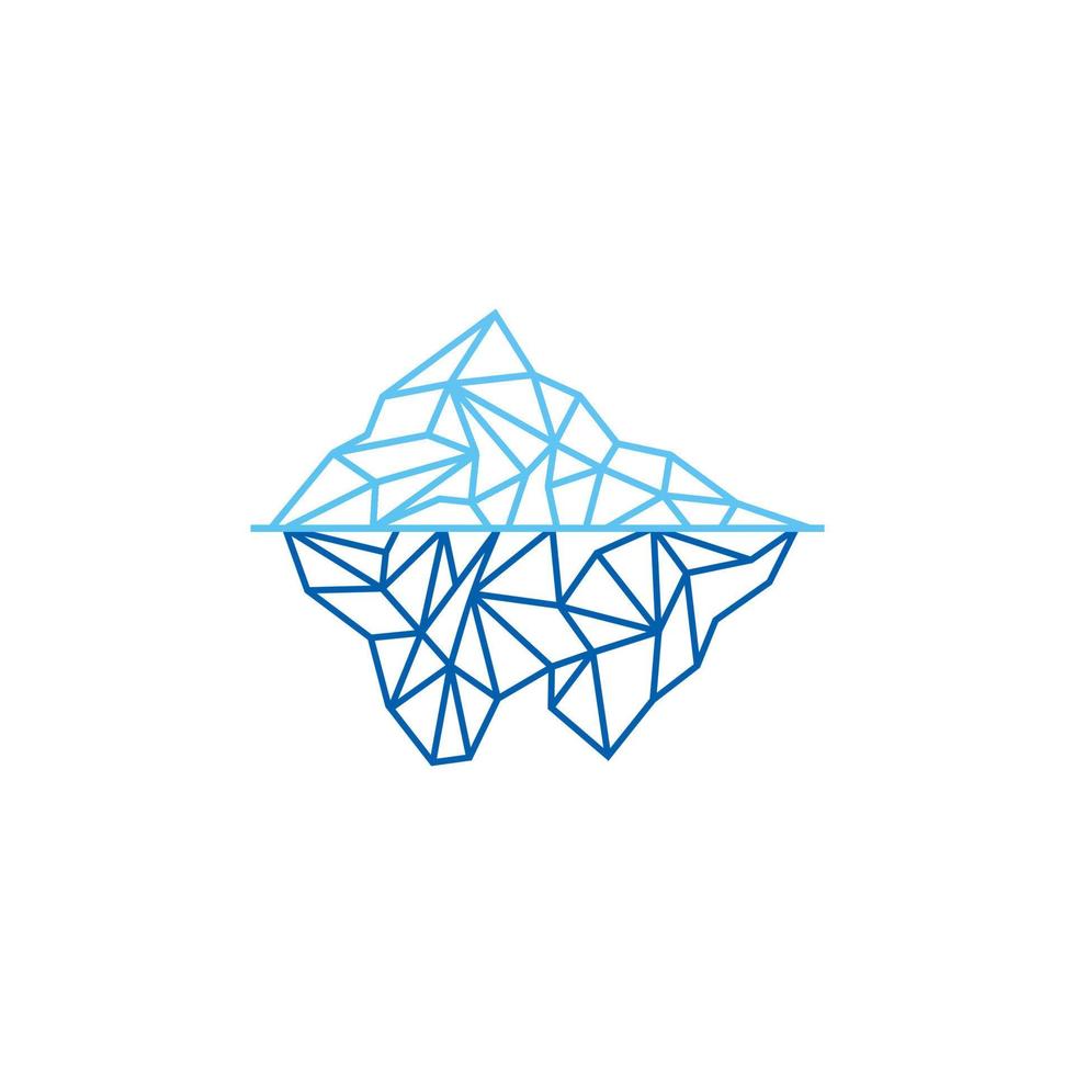ijsberg gemakkelijk lijnen logo ontwerp vector icoon symbool grafisch illustratie