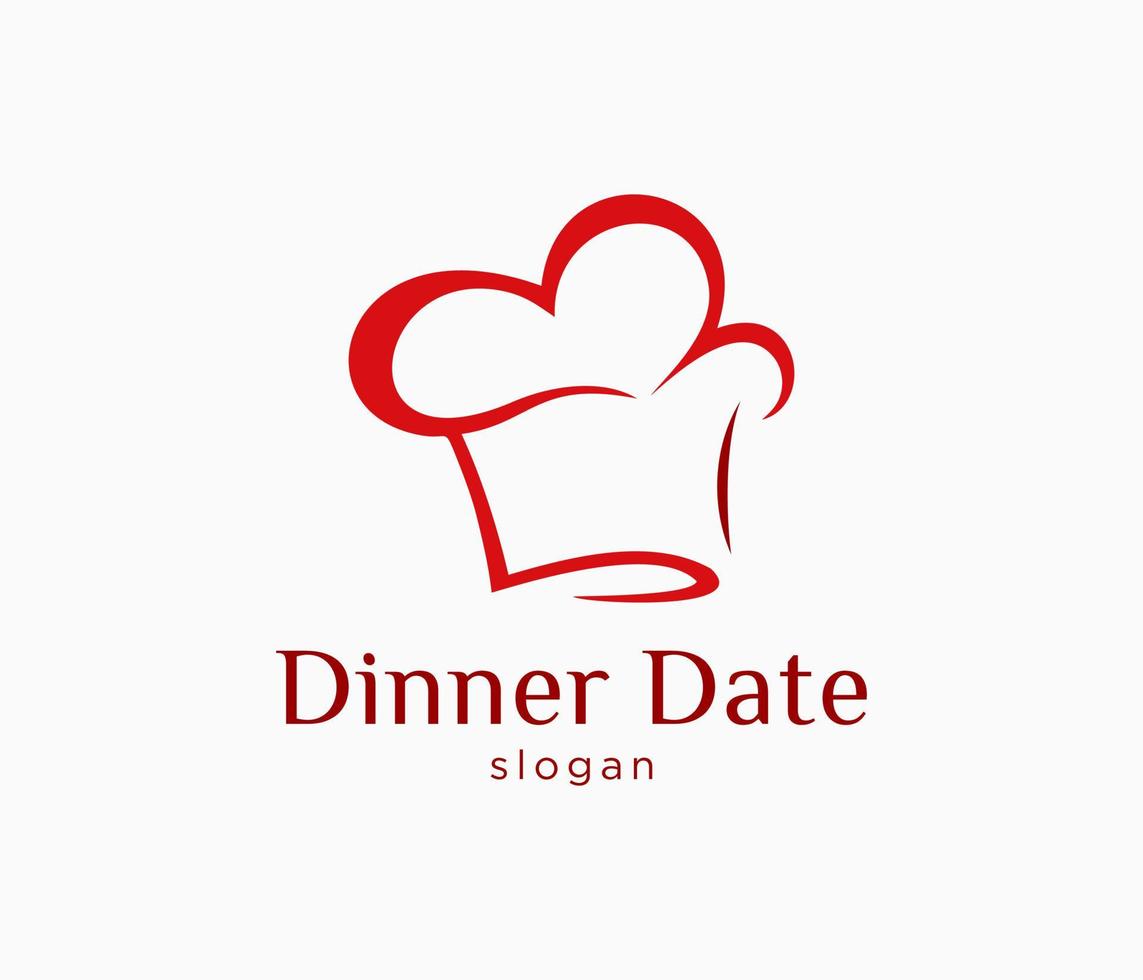 chef hoed Koken restaurant datum romance kaarslicht menu symbool sjabloon vector