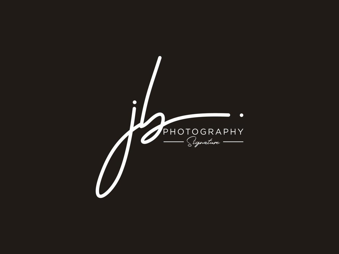 brief jb handtekening logo sjabloon vector