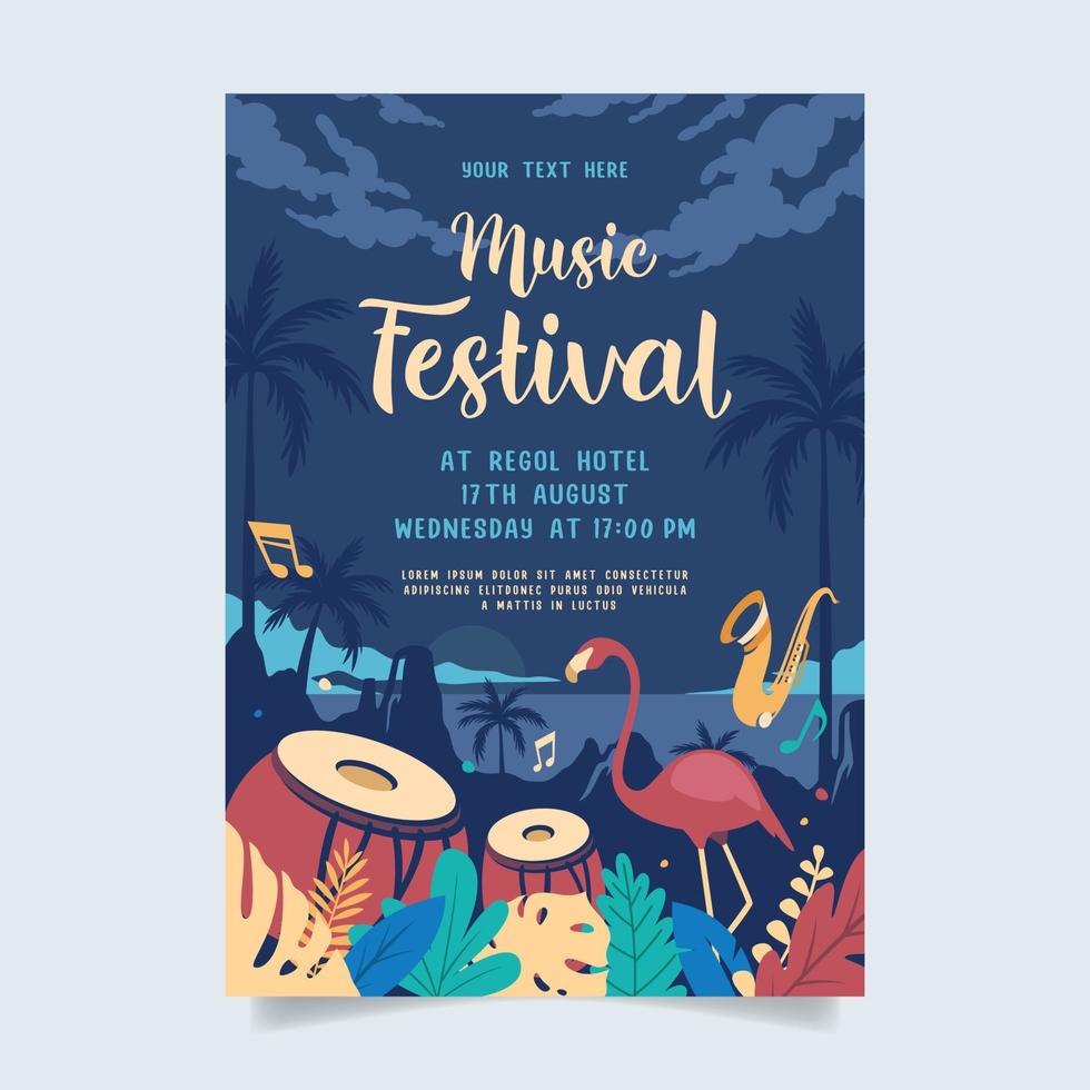 muziek- partij festival in creatief stijl met modern vorm sjabloon ontwerp vector