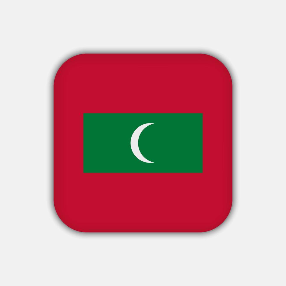 vlag van maldiven, officiële kleuren. vectorillustratie. vector