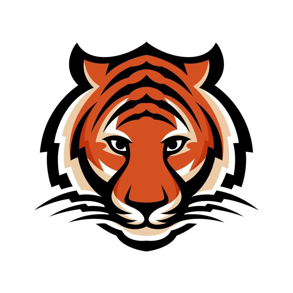 tijger hoofd logo, icoon, illustratie verzameling Aan wit achtergrond vector