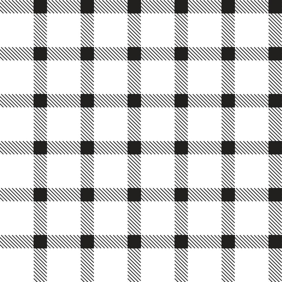 zwart wit schattig lijn streep gestreept geruit Scott plaid Schotse ruit katoenen stof tekenfilm vector naadloos patroon afdrukken achtergrond