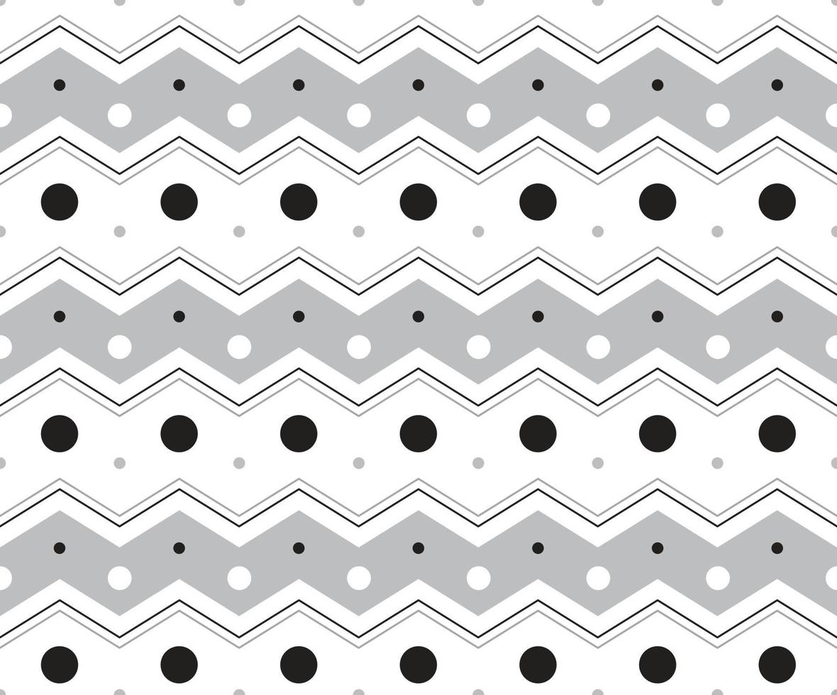 zwart wit grijs stip cirkel ronde horizontaal zig zag lijn streep punt scheutje lijn cirkel naadloos patroon vector illustratie tafelkleed, picknick mat inpakken papier, mat, kleding stof, textiel, sjaal