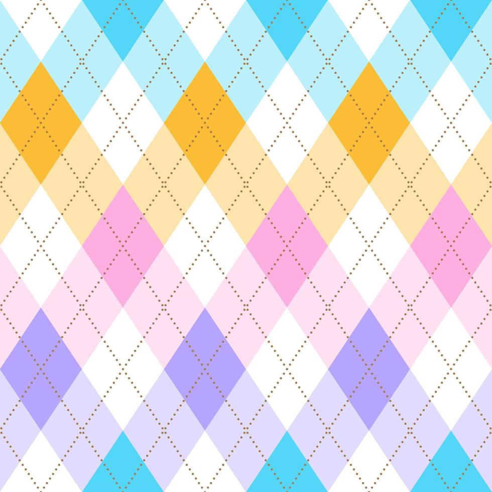 diamant plein argyle diagonaal scheutje lijn kleur blauw roze oranje Purper abstract vorm element katoenen stof geruit patroon illustratie omhulsel papier, picknick mat, tafelkleed, kleding stof achtergrond vector