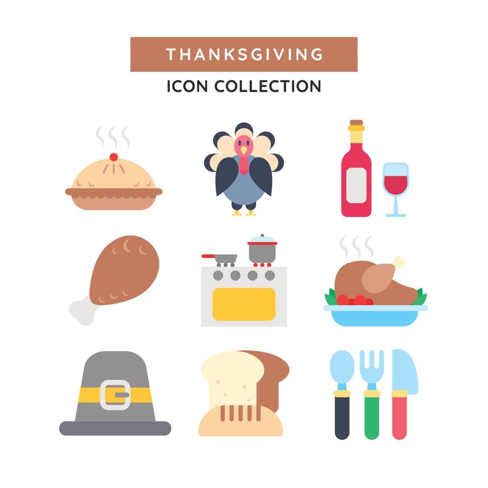 thanksgiving pictogramserie vector