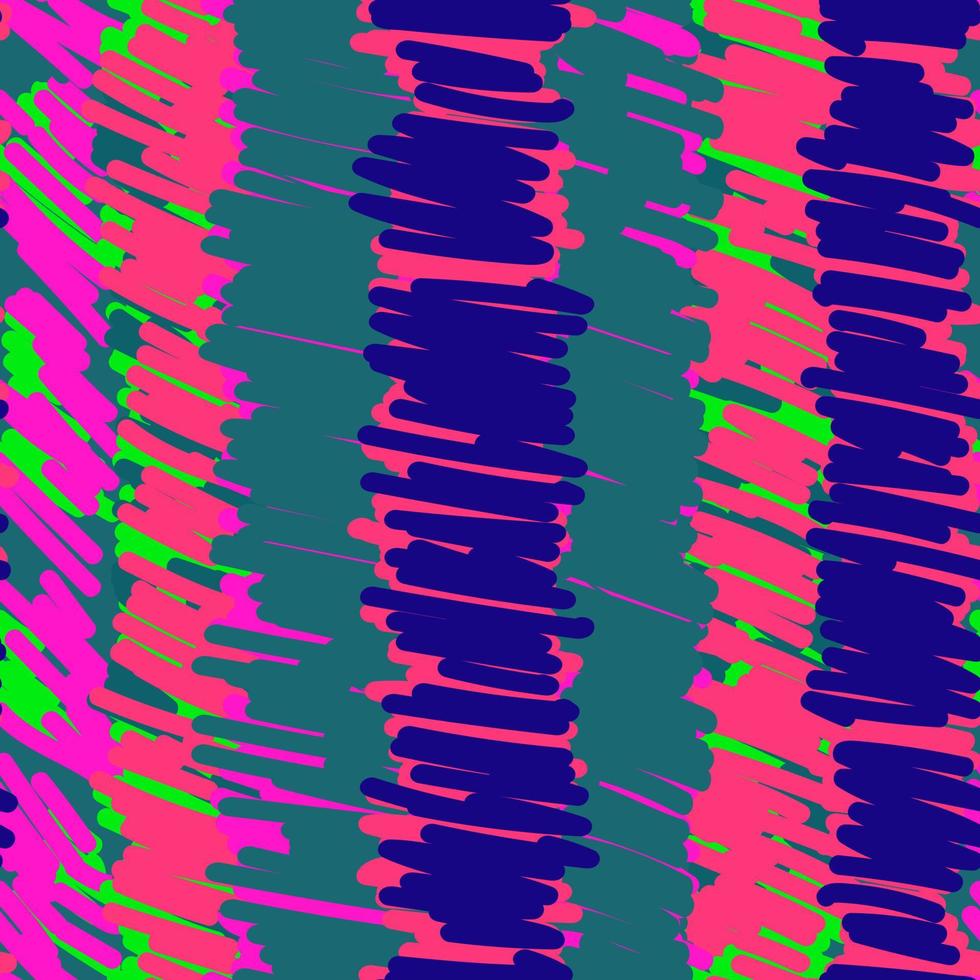 hand- getrokken abstract kattebelletje lijnen naadloos patroon. golvend borstel beroerte eindeloos behang. grunge golven achtergrond. vector